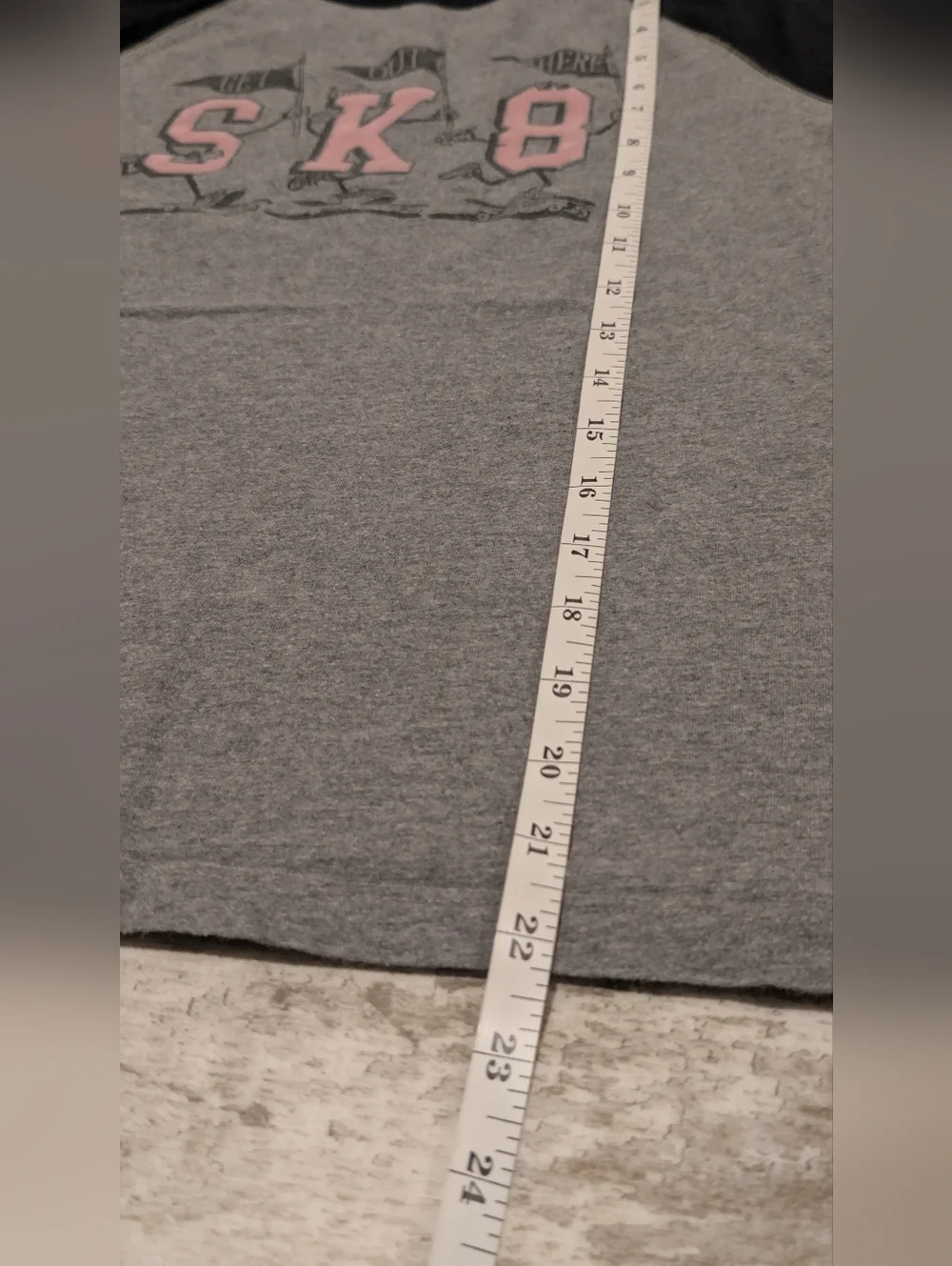 Old Navy Kids SK8 Raglan Tee - Gray, Black & Pink